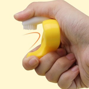 Silikon-Babyzahnbürste mit Beißbarem Bananenspielzeug Tragbarer Gummi-Beißring - Product Image 3