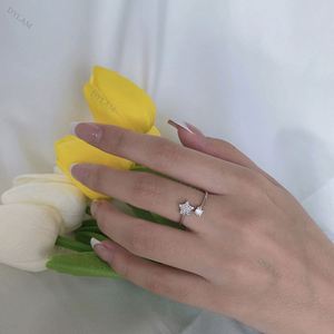 Dylam Women Ring Set Woman Adjustable Rings With Stone <b>Wedding</b> Couple Wholesale <b>Accessories</b> Sets for Girls Moissanite Gra - Product Image 4