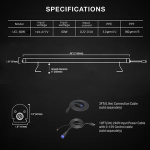 HongYi, 60 Вт, светодиодные полосы для выращивания, PPE3.0, высококрасные световые лампы под навесом, IP65, CE, ETL, сертифицированный - Product Image 3