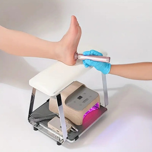 Professional Pedi Foot Stand Rest Movable Tool Tray Portable Salon Pedicure Footrest <b>Adjustable</b> Nail Spa for Living Room Mall - Product Image 3