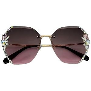 2025 New Fashion Rhinester Sunglasses Female Slimming Sunglasses Tide Sunscreen Anti-UV <strong>Korean</strong> Style <strong>Glasses</strong> - Product Image 5