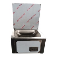 Évier de lavage des mains à commande au pied, personnalisé, portable, en acier inoxydable robuste, avec revêtement autonettoyant pour hôpital