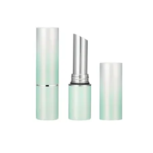 HUIHO lipstik aluminium kemasan, wadah lipstik lengan Bevel, wadah kosmetik bulat disesuaikan