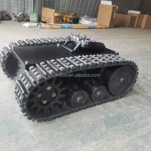 Chasis Eléctrico de Orugas de Goma de 200 kg con Motor y Control Remoto, Plataforma de Orugas de Goma para Maquinaria de Construcción - Product Image 4