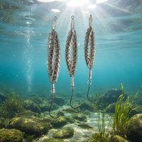 Señuelo de Pesca Tipo Cuchara, de Acero Inoxidable, con Doble Cadena Plana, Giratorio, de 7g, 9g, 11g, para Pesca de Fondo