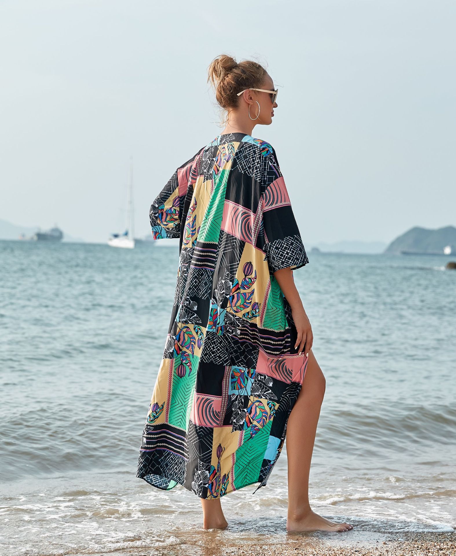 white christmas dresses Elegant Boho Long Loose Cotton Beach Dress main image 0