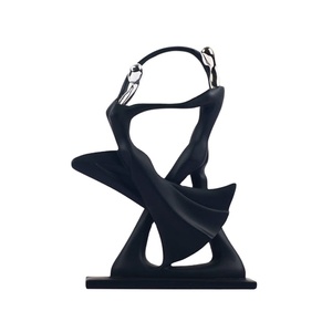 Statue di Coppia di <span class=keywords><strong>Ballerini</strong></span> in Resina Ecologica Fatte a Mano 27cm per Decorazione Casa - Product Image 1