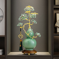 Ornement Arbre à Argent en Améthyste Gourde Auspicieuse, Cadeau Décoratif Premium pour Nouvelle Maison, Bureau et Ouverture d'Entreprise