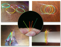 Fibre optique fluorescente multicolores de 0,75 mm de diamètre pour viseur de flèche et d'arc