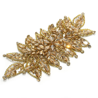 JHD220 Coiffe de mariée artisanale en strass, nouveau style, ornée de fleurs en perles de cristal, pour mariage
