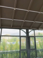 Pabellón de Vidrio de Alta Gama con Techo a Dos Aguas y Recubrimiento en Polvo, con Columnas Romanas, Gazebo de Vidrio Estilo Francés, Pérgola para Exteriores
