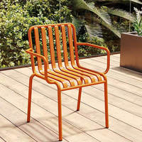 Chaise et table de jardin en aluminium pour restaurants et cafés