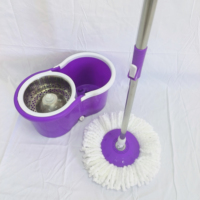 Violet deux en un vadrouille sèche humide nettoyage des sols cadeau de la mère cuisine poussière outil de nettoyage vadrouille
