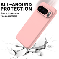 Étui de téléphone en silicone liquide de couleur unie avec cordon pour Google Pixel 11 10 Pro XL 4A