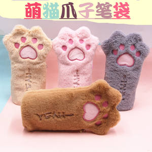 INS grande capacité mignon patte de <span class=keywords><strong>chat</strong></span> en peluche étui à crayons élégant sac de papeterie idée cadeau parfaite <span class=keywords><strong>pour</strong></span> les étudiants célébrité Internet - Product Image 6