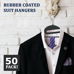 Ultra Slim Heavy Duty Kunststoff Kleiderbügel 50er Pack Flexible funktionale Wohnzimmer Kleider schrank Kleidung Organizer Anzug Kleiderbügel - Product Image 6