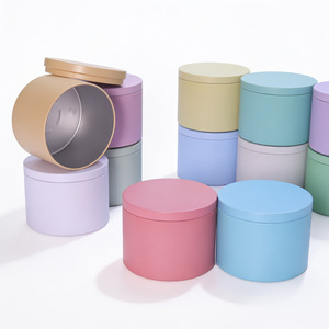 Boîte en étain ronde mate de 8 oz, récipient de stockage en métal de qualité alimentaire pour thé/bougie/cosmétiques, couleur personnalisée disponible - Product Image 1