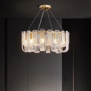 Lustre en laiton de luxe, luminaire suspendu rond à LED, ampoule E27, lampe pour salon, chambre à coucher, salle à manger - Product Image 1