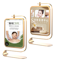 Présentoir de table A4 A5 en acier inoxydable porte-affiche publicitaire à 360 degrés plateau tournant présentoir rotatif