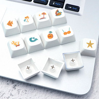 Ancreu Cute 12 touches Personnalisées PBT 1U XDA Profil Clavier Mécanique DIY Keycaps Sets Due-Sub Keycaps