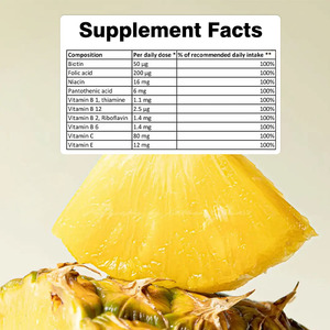 Comprimés effervescents multivitaminés de supplément de santé Offre Spéciale avec le métabolisme de soutien de fonction d'énergie de poussée de saveur d'ananas - Product Image 2
