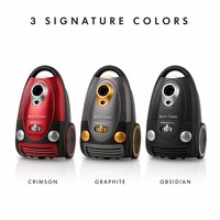 Aspirateur à sac puissant 19Kpa, 4L, filtre HEPA 5 étapes, enrouleur de cordon automatique, idéal pour les poils d'animaux et la maison