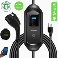 Nouveau chargeur EV portable XTEVSE de haute qualité 3,5 kW 7 kW Type 2 GBT avec écran LCD, entrée 85 V-265 V, courant réglable 16 A 32 A