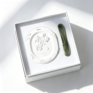 Ambientador colgante para coche FinRu hecho a mano con yeso aromático, difusor de aceites esenciales de piedra de yeso cerámica, fragancia para el hogar - Product Image 2