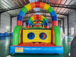 Pista de Obstáculos Inflable Arcoíris Directo de Fábrica, Pista de Obstáculos Inflable Comercial con Certificación CE para Alquiler en Fiestas y Eventos Empresariales - Product Image 3