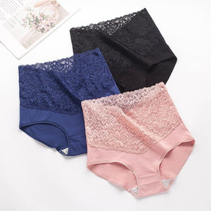 Toptan külot kadınlar seksi dantel bayanlar iç çamaşırı pamuk külot artı boyutu külot yüksek bel külot - Product Image 5