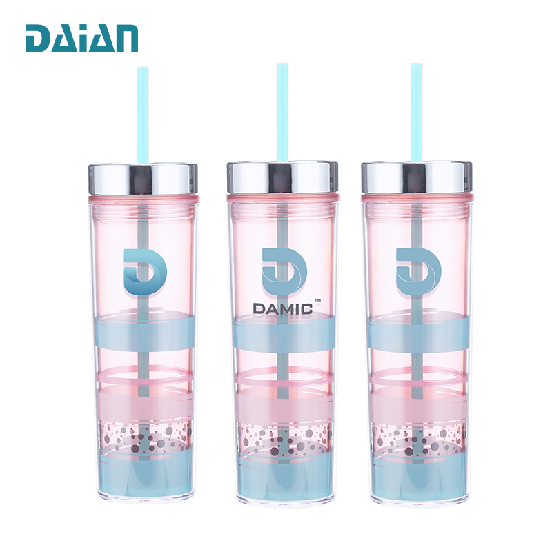 Акриловая пластиковая двойная сублимационная пустая тонкая кружка-неваляшка объемом 16 унций