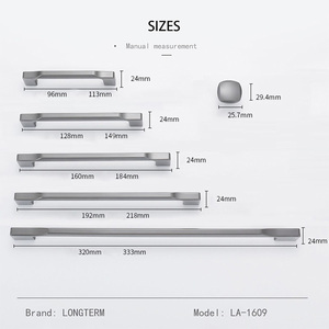 Modern Kitchen Cabinet <strong>Door</strong> Handle <strong>Black</strong> Gold Solid Zinc Alloy Drawer Hardware Pull Cupboard Handles Cabinet Pull and <strong>Knob</strong> - Product Image 5