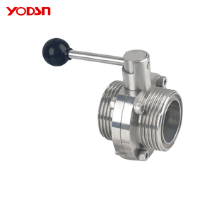 Nóng bán thép không gỉ SS316L Hướng dẫn sử dụng Tri Kẹp bướm van SS kết nối vệ sinh nhiệt độ cao van nước - Product Image 6