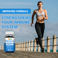 Suplemento Herbal a Bajo Precio con Vitaminas C y D, Gomitas de Saúco, Regulan el Sistema Inmunológico, Suministro para 15 Días, Rico en Antioxidantes