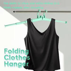 Perchero Plegable de Plástico, Colgador Telescópico Portátil con Diseño de Doble Barra, Compacto para Viajes - Product Image 5