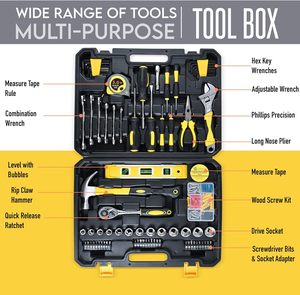 Craftsman Repairing Complete Bundle Screwdriver Multi-Purpose <b>Box</b> 108 Pieces Home Kit with Portable Toolbox Mechanic <b>Tool</b> Set - Product Image 2