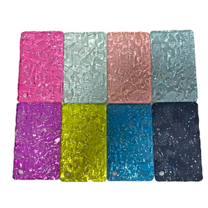 Shengyue Acrylic <b>Sheet</b> Custom Made Transparent Embossed <b>Colorful</b> <b>Plastic</b> Panels For Background Decor - Product Image 1