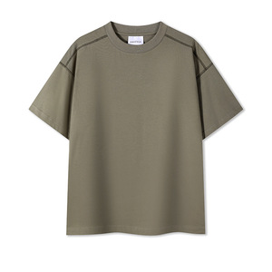 MT2694 Vente en gros T-shirts personnalisés avec coutures extérieures 240 g/m² 100 % coton grandes tailles pour hommes et femmes - Product Image 5