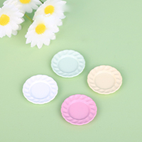 Accessoires miniatures pour maison de poupée 1/12, mini assiette en céramique, modèle de vaisselle de cuisine simulée, jouets pour la décoration de maison de poupée