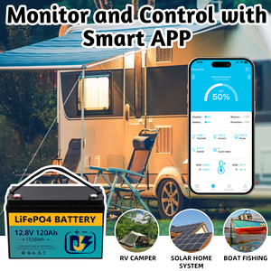 Stockage d'énergie solaire Rv Marine <span class=keywords><strong>batterie</strong></span> au lithium Lifepo4 120Ah <span class=keywords><strong>12</strong></span> volts <span class=keywords><strong>batterie</strong></span> au lithium-ion pour moteur de pêche à la traîne - Product Image 6