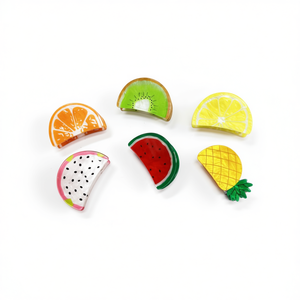 Fermacapelli a forma di artiglio di frutta da 7 cm, colorati, per donne e ragazze - Product Image 2