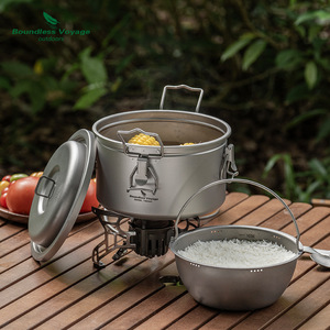 Pentola da <span class=keywords><strong>Campeggio</strong></span> per Cucinare all'Aperto, Pentola per Zuppa, Pentola per Stufati, Cuociriso di Grande Capacità per 4-6 Persone, Possibilità di Stampare Logo - Product Image 2