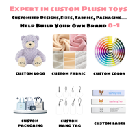 Peluches de poupée personnalisées, poupées mignonnes en peluche douce, quantité minimale de commande bas, poupées Kpop en peluche faites à la main de 20cm