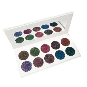 Makefay paleta de sombra de brilho, cosméticos com glitter líquido, pigmento para sombra, maquiagem, glitter, oem