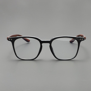 <span class=keywords><strong>0365</strong></span> haute valeur artistique plat cadre lunettes nouveau japonais coréen rétro bois Grain hommes femmes myopie cadres Rectangle diamant - Product Image 6