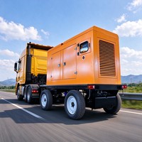 Groupe électrogène diesel sur remorque personnalisée, faible niveau sonore, optionnel pour l'alimentation électrique des secteurs commercial et industriel