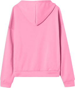 Vintage Winter Front and Back Letter Printed Fleece Hoodie Sweatshirt Large Size Loose Casual Unisex - Product Image 1