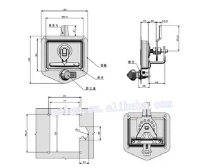 Meigu MS801-A Rvs Truck Box Paddle Latch Control Panel Lock Truck Slam Latch Lock