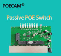 Injecteurs teurs poe, pour commutateur passif, 8 ports, 12V- 48V, module PCBA, caméra IP, plafond, téléphone