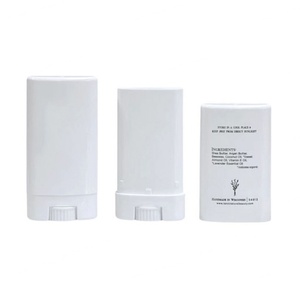 หลอดลิปบาล์มพลาสติกทรงรีขนาด 15 มล. บรรจุภัณฑ์ลิปสติกแบบแท่งขนาดเล็ก หลอดใส่ผลิตภัณฑ์ระงับกลิ่นกายแบบแท่งสีขาวขนาดเล็ก บรรจุภัณฑ์แท่งกันแดดขนาด 15 กรัม - Product Image 3